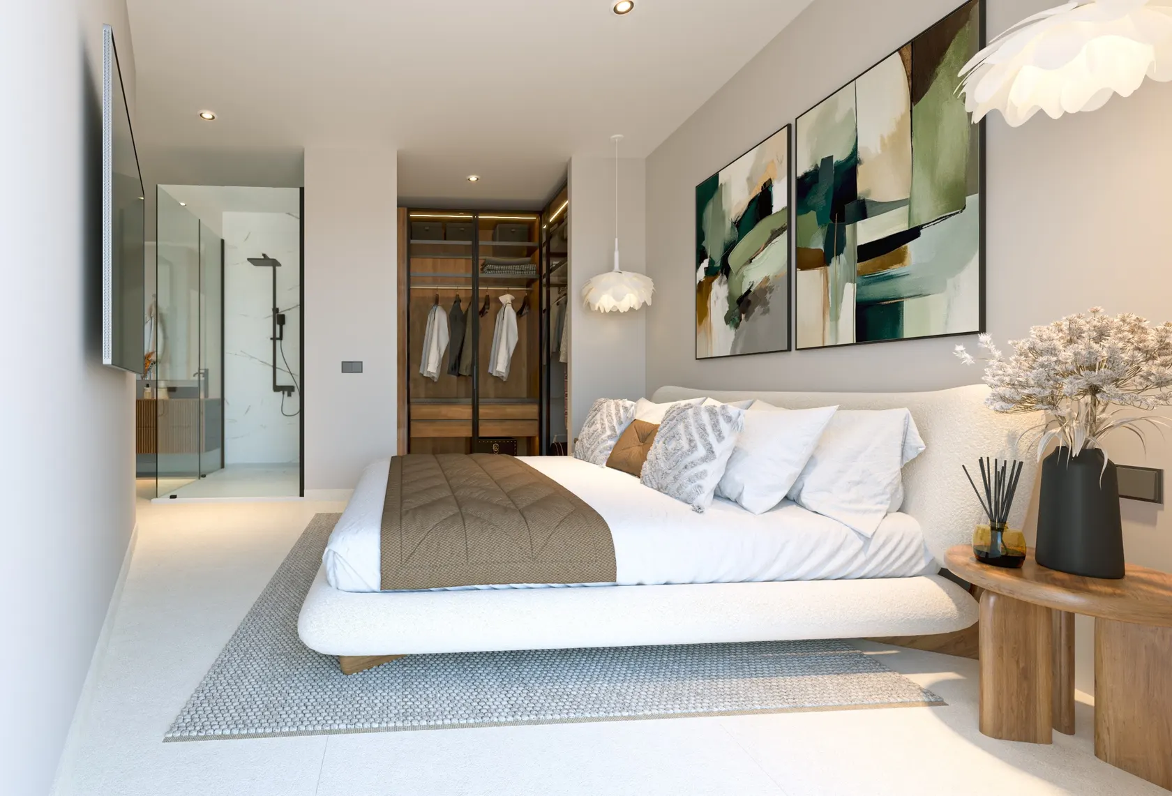 Dormitorio con terraza de una vivienda en La Patá